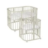 Waldin Oliwkowe łóżeczko 7w1 z materacem