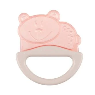 Canpol babies gryzak elastyczny z grzechotką dla niemowląt i dzieci różowe